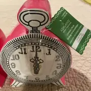 Color Pop ASHLAND Spring Printemps Ceramic Clock - NEW WITH TAGS 2 Faces Unique