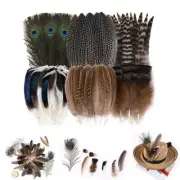 48pcs Natural Pheasant Feathers Spotted Feathers Turkey Feathers 6 Styles DIY US