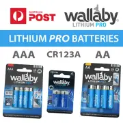 Size AA , AAA, CR123A Wallaby Lithium PRO Batteries QTY DISCOUNTS- AUS FAST POST