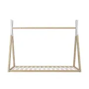 Paterno Kids Bed Frame With Single Mattress Set Teepee House Style