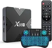 TV Box Andriod 12.0, X98H Allwinner H618 Quad-Core Smart TV Box 2.4G/5G Dual WiFi Support 6K 3D BT 4.0 H.265 Enternet USB 3.0 Smart Media Player with Wireless Mini Keyboard,4gb+32gb