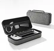 Carry Case Compatible with ASUS ROG Ally X/ROG Ally, Built-in Charger Storage & Slots, Portable Gaming Handheld Hard Case Protective Cover with Soft Inner Linner, Large Capacity Shockproof Bag (Grey)