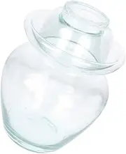 [PRETYZOOM] 1Pc Large Capacity Sealed Pickle Jar Multi Function Transparent Glass Food Storage Container for Vegetables and Design for Home Kitchen Use