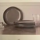 Hearth & Hand Magnolia Gray Matte Stoneware Appetizer Plates Set/4 New