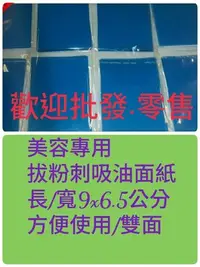 在飛比找Yahoo!奇摩拍賣優惠-[日本進口]~美安~雙面/藍色吸油面紙/拔粉刺專用/吸油力強