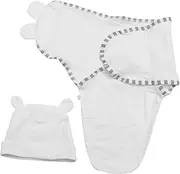 CATIEBYE 2Pcs Comfy Swaddle Wrap for Newborns Sleep Sack Soft for Travel and Everyday Use Breathable and Skin Friendly Design for Boy Girl