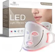 LED Light Therapy Mask Silicone by Project E Beauty | Anti-Aging & Anti-Blemish | Pimple & Blemish Solution | Diminish Fine Lines & Wrinkles | For Oily Skin | FDA Approved for Spa & Home Use