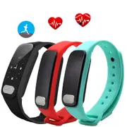 R11 0.96inch Heart Rate Blood Pressure Monitor Pedometer bluetooth Smart Bracelet For iOS Android 28 RED