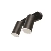 brilliant lighting 240v black coolum twin wall light