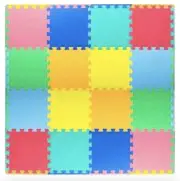 ProSource Foam Puzzle Floor Play Mat for Kids and Babies Assorted - 16 Tiles