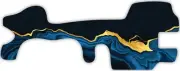 Gold Teal Black Geode Lines Vinyl Wrap For Doc Band Helmet Baby Cranial Helmet