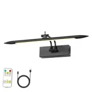 Battery Operated Picture Light with Remote, Timer, Adjustable Swing Arm -
