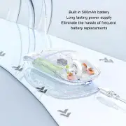 Transparent Wireless BT Mouse With USB Receiver 2.4G 3 Adjustable DPI Compu