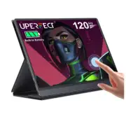 15.6" Portable Touchscreen Monitor 120Hz FHD, Built-in 10800mAh Battery, USB-C,