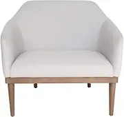 SK Designer Living Bojan Occasional Chair | Walnut Legs - Light Grey Fabric