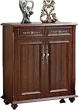 Freestanding Simple Wooden Large Capacity Shoe Cabinet Entryway Hallway Living Room Furniture Shoe Rack,90.6cm Shoe Cupboard