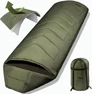 Sleeping Bags for Adults, Lightweight Warm Cold Weather Backpacking Sleeping Bag for Camping Gear Equipment, Hiking, Hunting and Travel with Compression Sack