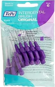 TePe Interdental Brushes 1.1 mm Purple – 2 Packets of 8 (16 Brushes)