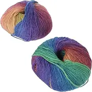 SHINEOFI Wool Yarn for Knitters 2 Rolls of Soft Chunky Yarn No Fade for Hand Knitting Crocheting