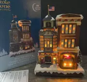 Carole Towne Bates Fire Station Animated Truck Lighted Musical Christmas Village