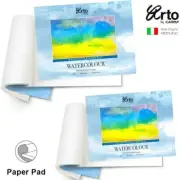 Fabriano WATERCOLOUR PAPER PAD 25% Cotton Cold Pressed 200gsm A4 A3 12pk Art