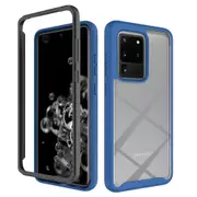 MCC Shockproof Bumper Case Samsung Galaxy S20 Ultra Clear Back Cover G988 [Dark Blue]