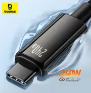 Baseus 240W USB C Fast Charging Cable for iPhone 15 16 Samsung Xiaomi