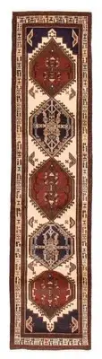 Vintage Hand-knotted Runner Rug 2'4" x 9'4" Traditional Wool Carpet