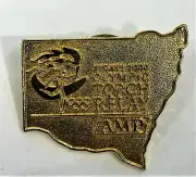 AMP OLYMPIC TORCH RELAY GOLD SYDNEY 2000 OLYMPICS PIN BADGE COLLECT #1145