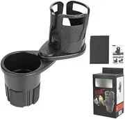 Car Cup Holder Expander,2 in 1 Expandable Cup Holder for Car 360° Rotating Cup Holder,All Purpose Expandable Car Cup Holder Adjustable Base,Adjustable Cupholder Expander for Large Drinks