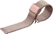 [ASSHGSCVVC] Watch Strap,Smart Watch Strap, Mesh 18mm 20mm 22mm 24mm Stainless Steel Men Metal Universal Replace Bracelet Watch Band Silver(Rose Gold,20mm)