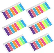 KICHOUSE 6sets Fluorescent Index Stickers Self-Adhesive Stickers Sticky Labels for Book Label Stickers Notebook Index Sticker Stickers for File Classification PVC Colorful