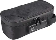 FIREDOG Smell Proof Bag with Lock, Carbon Lined Odor Proof Case Containers for Travel Stash Storage (Black, 8x4x2.75 Inch)