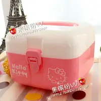 在飛比找蝦皮購物優惠-hello kitty 凱蒂貓 收納箱 整理箱 化妝盒 藥盒