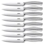 Stainless Steel Steak Knives Set of 8 - Never Needs Sharpening, 4.5 Inch Shar...