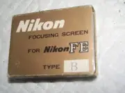 NIKON FOCUSING SCREEN TYPE B SCREEN FOR FE, FM CAMERAS, NEW