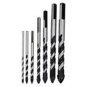 2Set 7Pcs 3 To 12Mm Black Triangle Twist Drill Bit Set Concrete Glass Ceramics Tile Marble Drill Bit