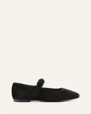 SERAFINA CASUAL FLATS BLACK VELVET