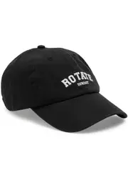 Rotate Sunday Logo-embroidered Cotton cap - Black One Size