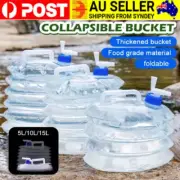 5-15L Collapsible Water Container With Spigot Camping Water Storage Jug Foldable