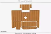 1994 Luhrs 32 Tournament Cockpit Pads Boat EVA Foam Faux Teak Deck Flooring