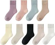 [STKARCV] Winter Warm Socks Thicken Thermal Socks Soft Cotton Knitted Room Floor Sleep Socks(12 Pairs)