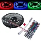 Black PCB 5M 5050 SMD RGB 300 LED Strip Decoration Light IP60+ Remote controller