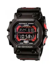 CASIO Men Digital Eco-Drive Casual Watch Classic Dress Red Dial Waterproof Recta