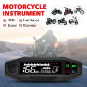 Universal Digital Motorcycle Gauge LCD Motorbike Odometer Speedometer Tachometer