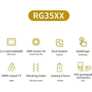 RG35XX Retro Game Console: Dual OS, 3.5" IPS Screen, Plug and Play Games, with Storage Bag (Transparent Violet)