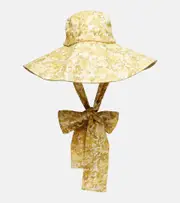 [Alemais] Alémais Gabriella floral linen sun hat One Size yellow