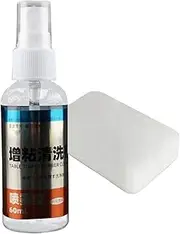 Table Tennis Racket Cleaner,Professional Table Tennis Racket Care Set with 60ml Spray & Sponge - PingPong Bat Care Accessories for Rubber Rackets