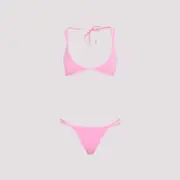 [The Attico] The Attico-Hot Pink Triangle Bikini-Donna XS
