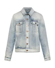 boyfriend jacket in hilton sky blue denim FR34 Gray